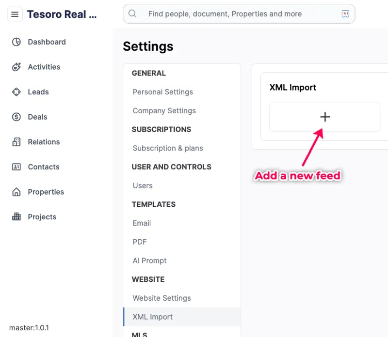 Nieuwe feed toevoegen